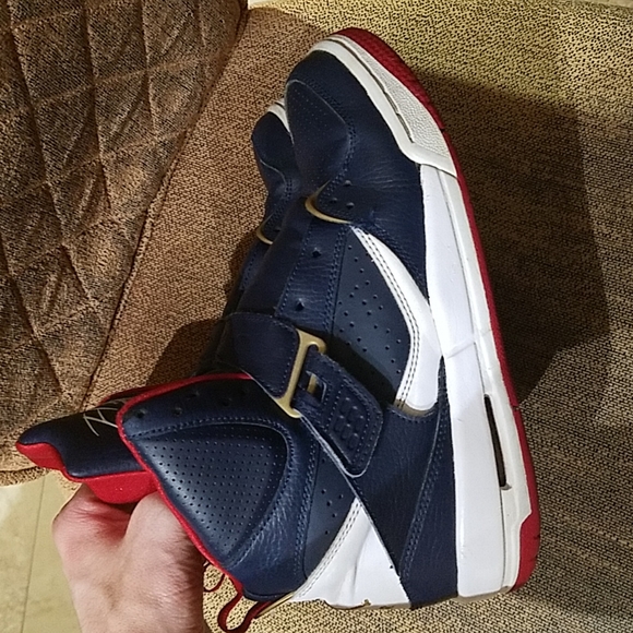 Jordan Flight 45 High GS Midnight Navy Sneakers Shoes Multicolor - Picture 3 of 7